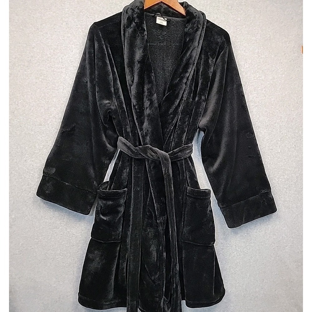 SOMA Embraceable‎ Plush Knee Length Thick Plush Luxe Belted Robe Women's Sz L/XL